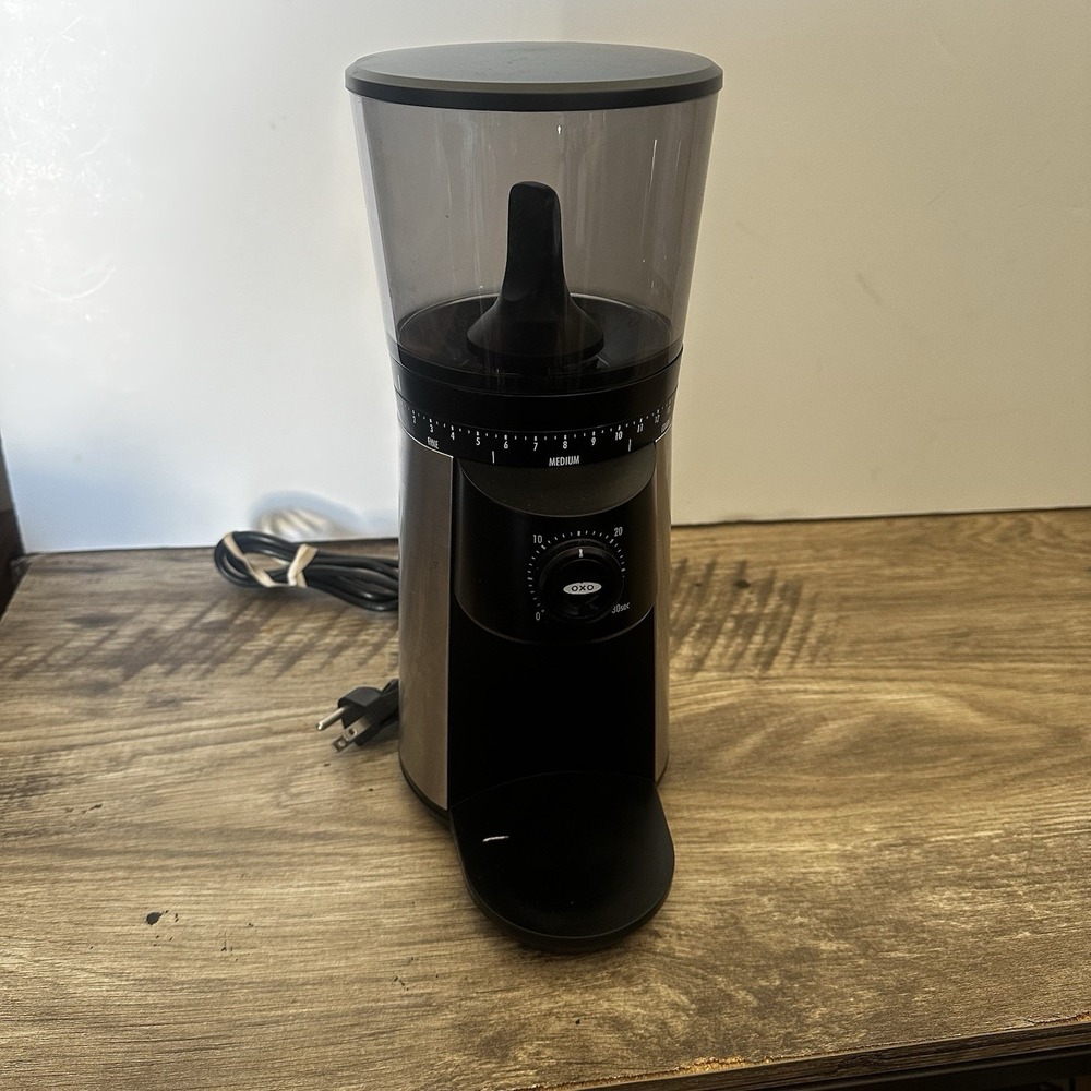 OXO BREW Conical Burr Coffee Grinder 16 Oz One Touch - Stainless Steel 8717000